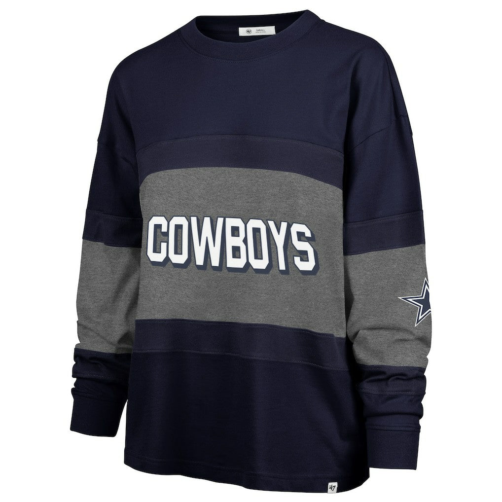 47 brand Dallas Cowboys '47 Women's Breezyway Archive Long Sleeve T-Shirt Navy