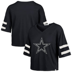 47 brand Dallas Cowboys '47 Women's Premier Scout Cropped V-Neck T-Shirt Navy