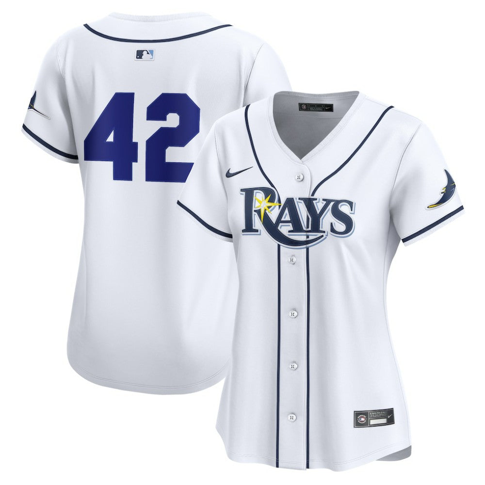 Tampa Bay Rays Nike Home 2025 Jackie Robinson Day Limited Jersey - White - Nike on Sale