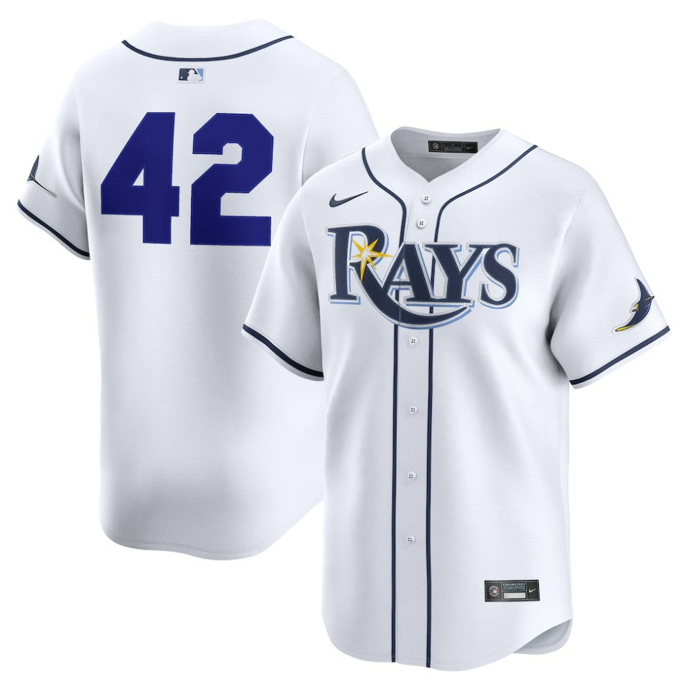 Tampa Bay Rays Nike Home 2025 Jackie Robinson Day Limited Jersey - White - Nike on Sale