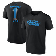 Carolina Panthers #1 Dad Jersey T-Shirt Black