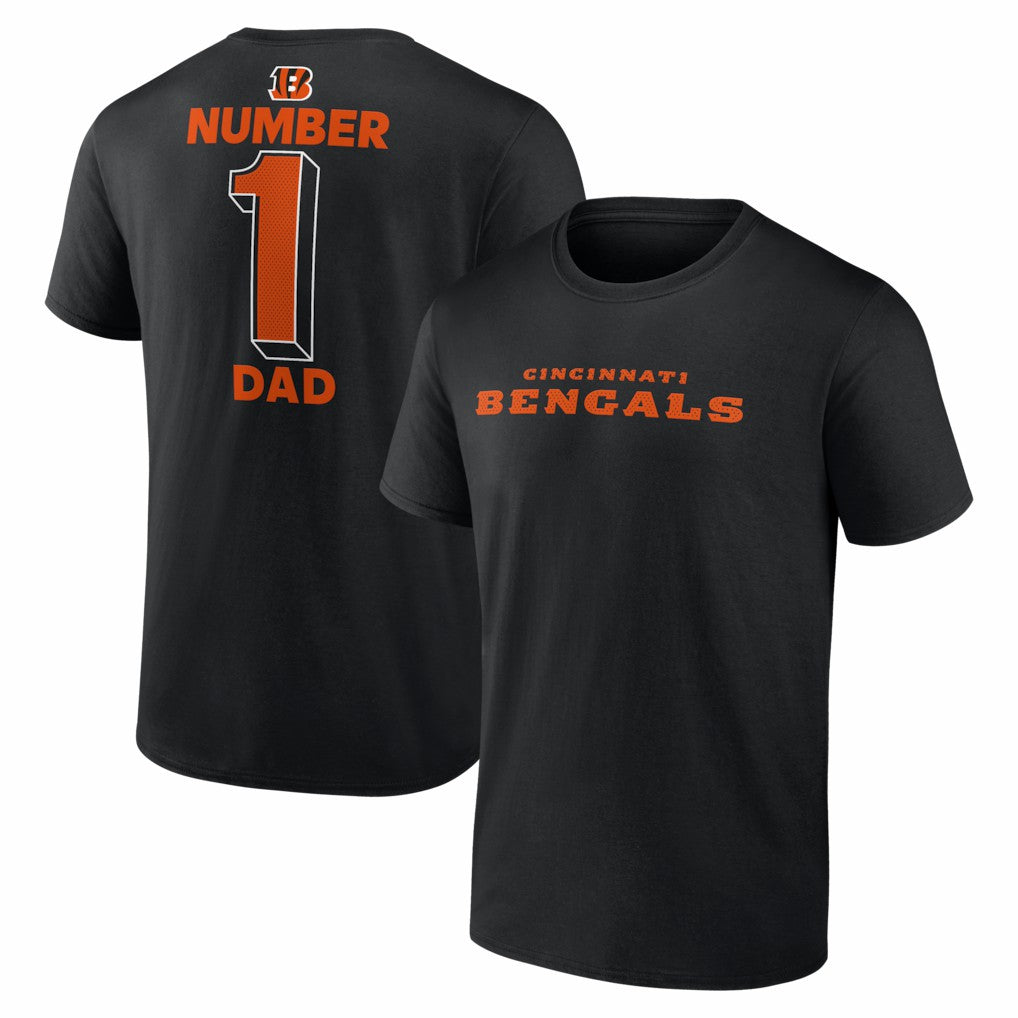 Cincinnati Bengals #1 Dad Jersey T-Shirt Black
