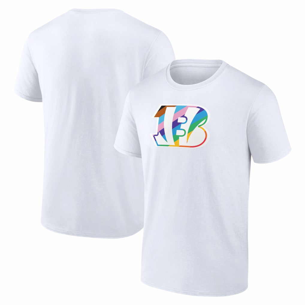 Cincinnati Bengals Logo Pride T-Shirt White
