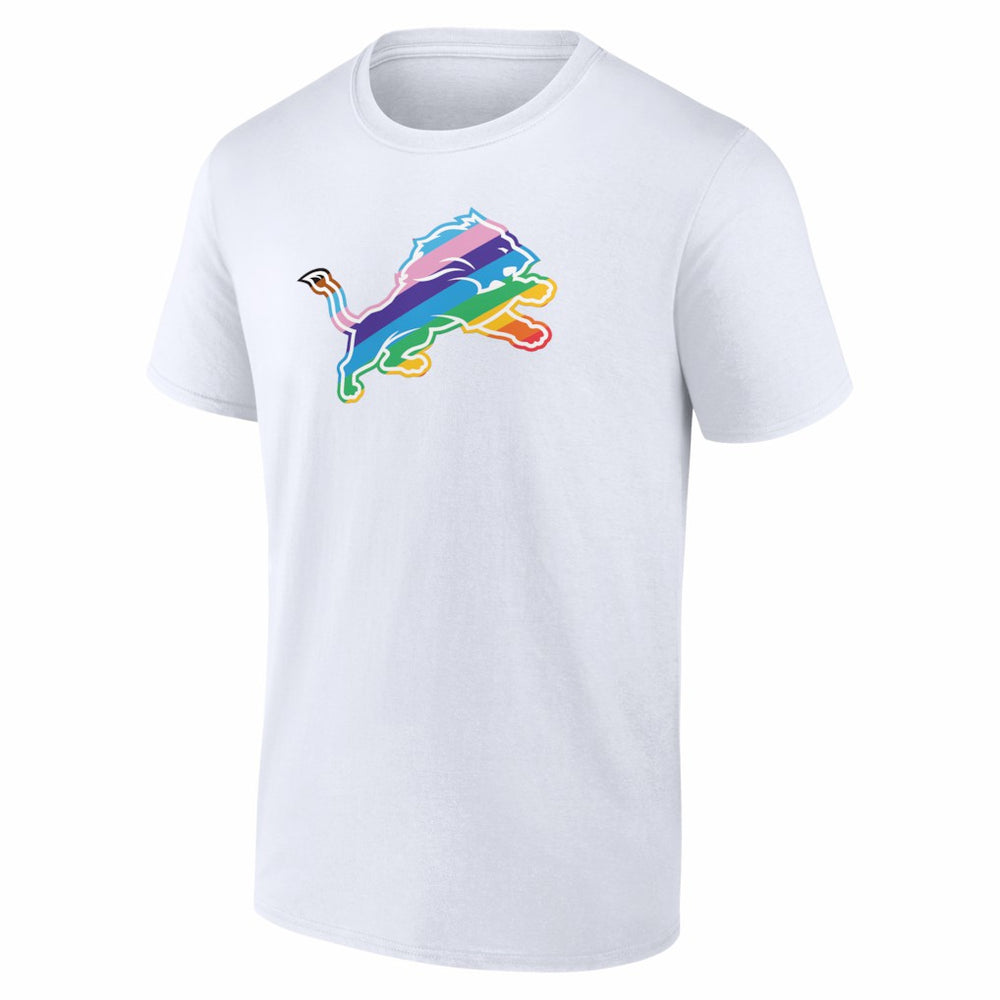 Detroit Lions Logo Pride T-Shirt White