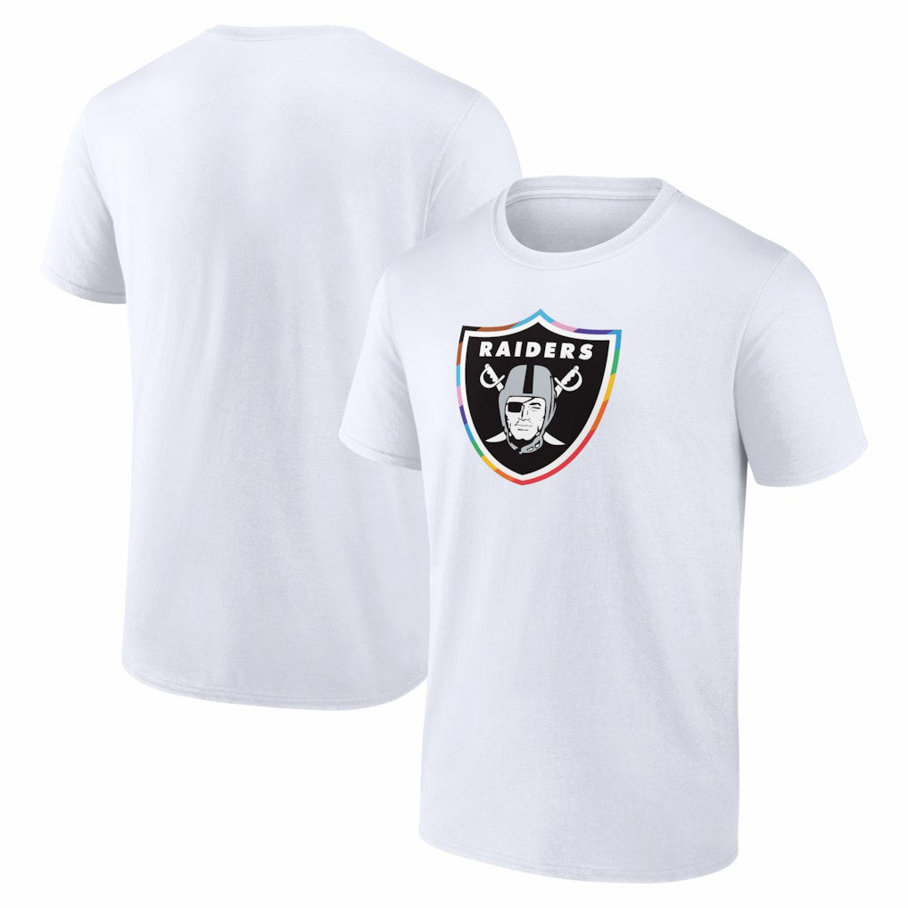 Las Vegas Raiders Logo Pride T-Shirt White