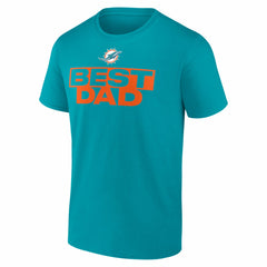 Miami Dolphins Greatest Dad T-Shirt Aqua