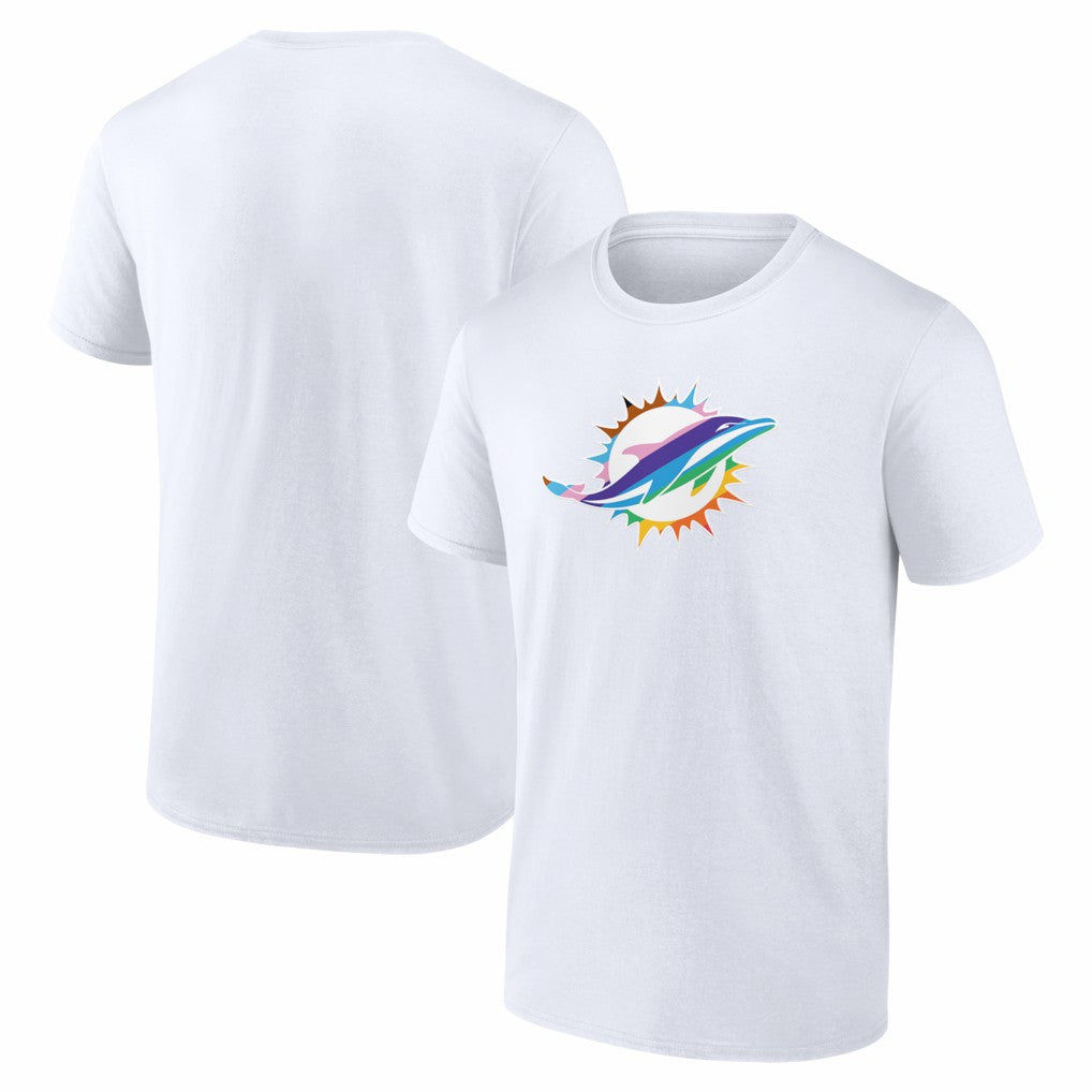 Miami Dolphins Logo Pride T-Shirt White