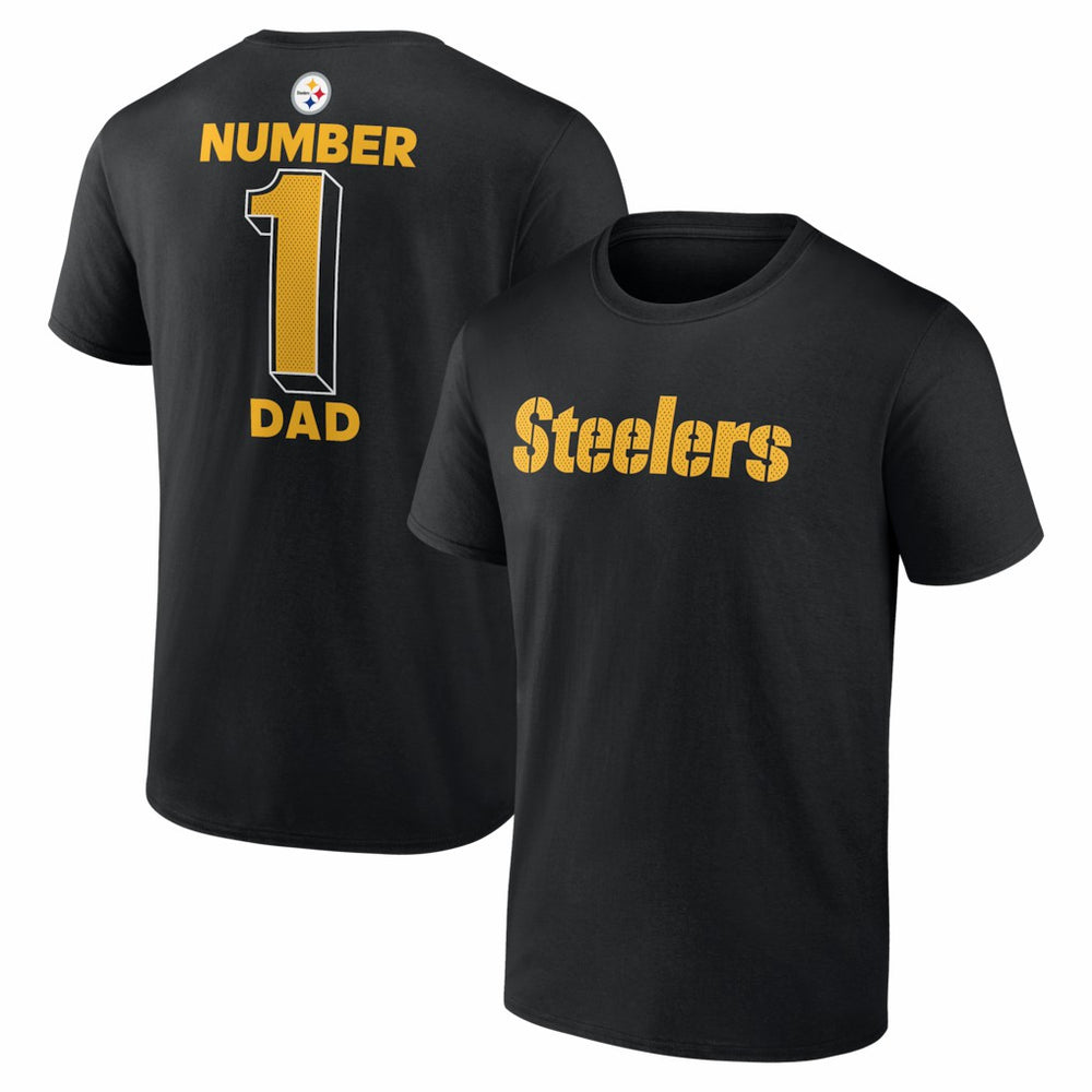 Pittsburgh Steelers #1 Dad Jersey T-Shirt Black