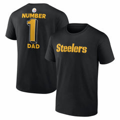 Pittsburgh Steelers #1 Dad Jersey T-Shirt Black