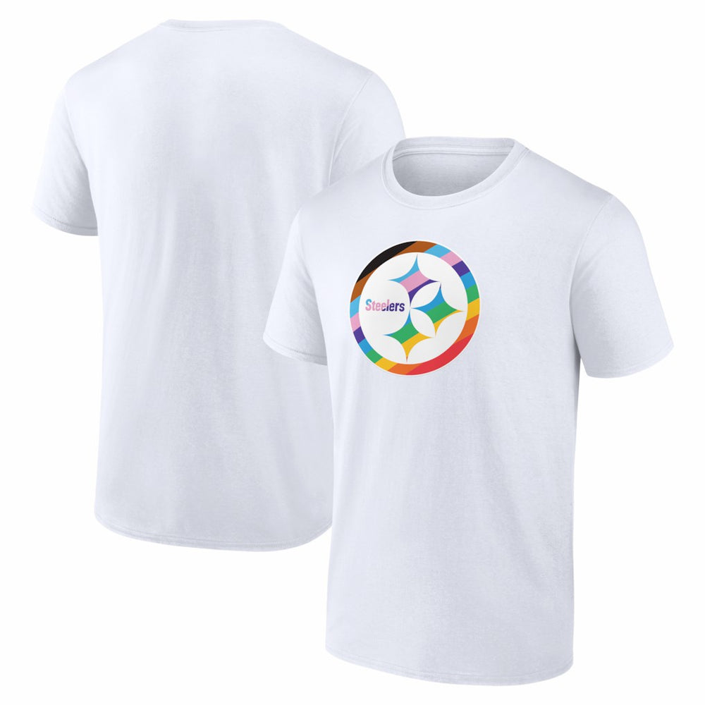 Pittsburgh Steelers Logo Pride T-Shirt White