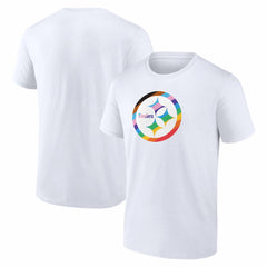 Pittsburgh Steelers Logo Pride T-Shirt White