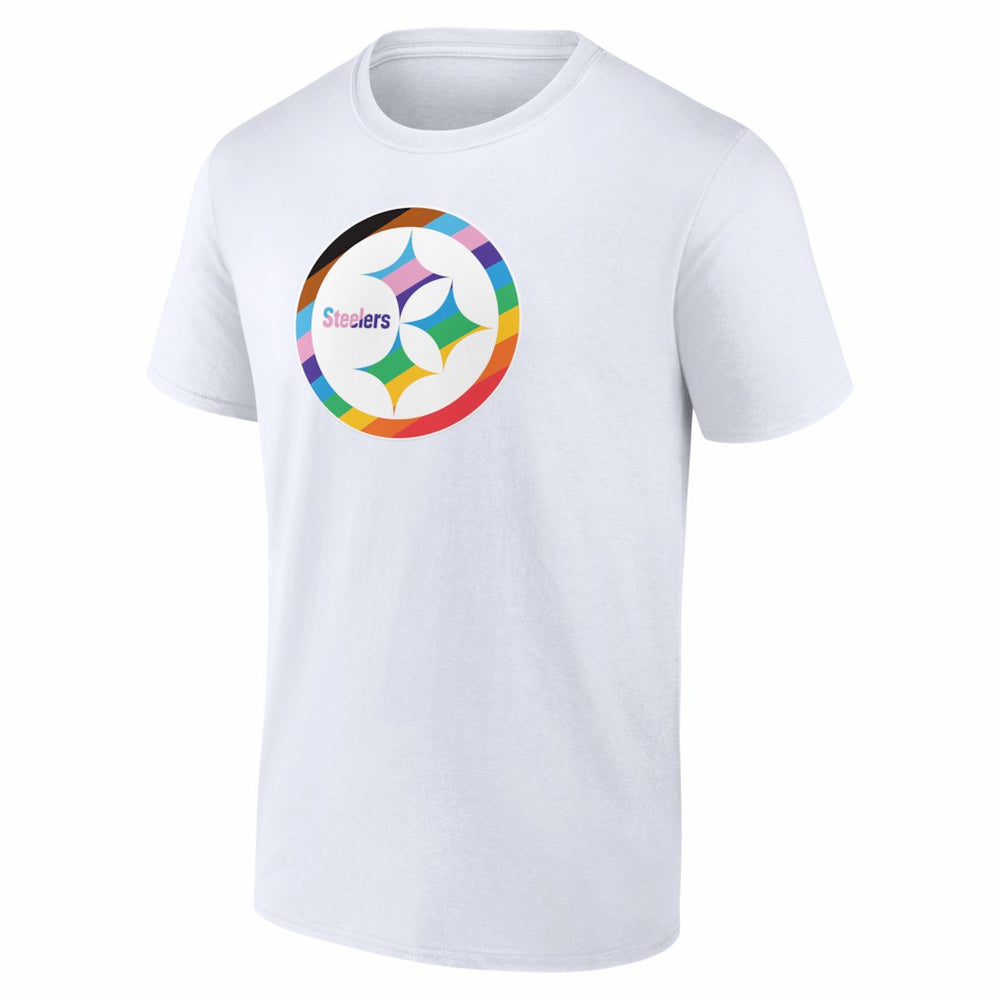 Pittsburgh Steelers Logo Pride T-Shirt White