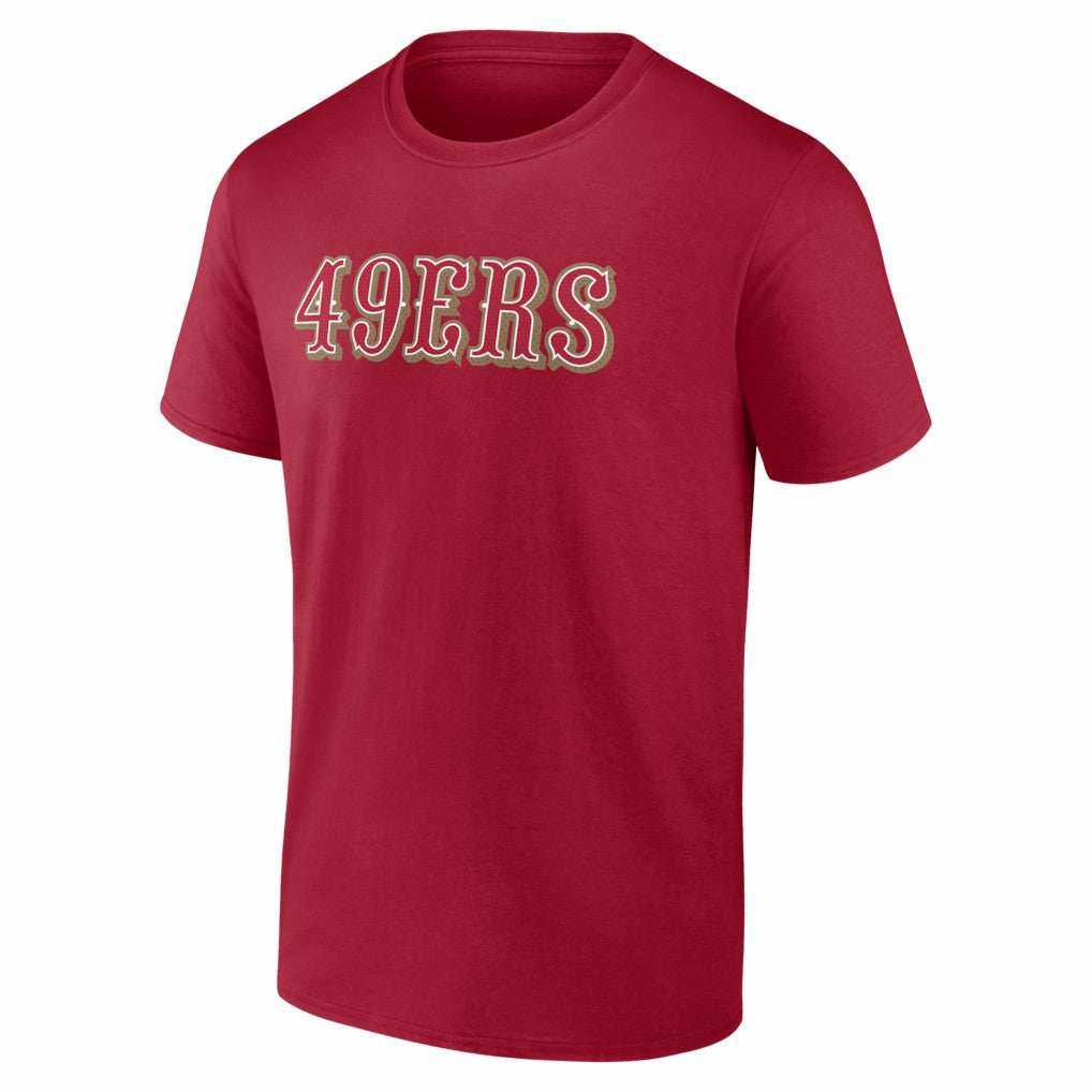 San Francisco 49ers #1 Dad Jersey T-Shirt Scarlet