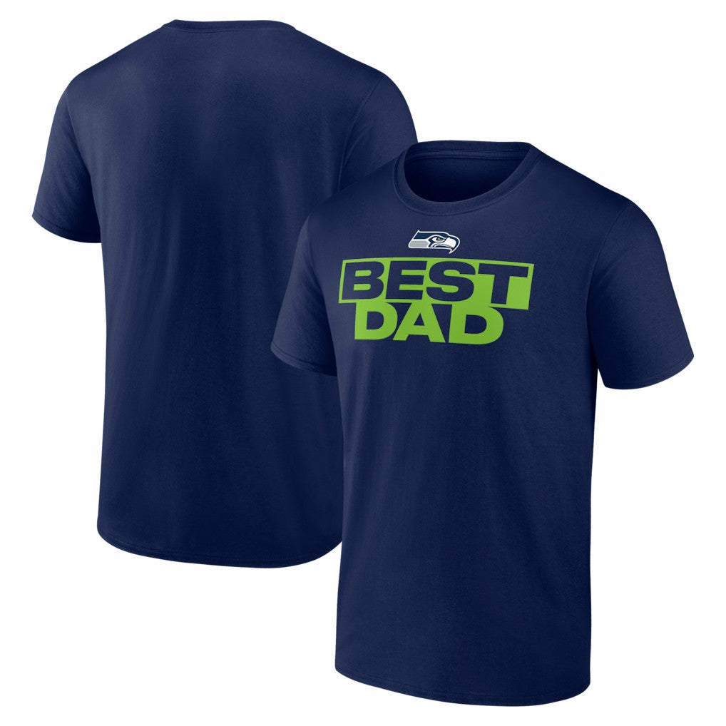 Seattle Seahawks Greatest Dad T-Shirt College Navy