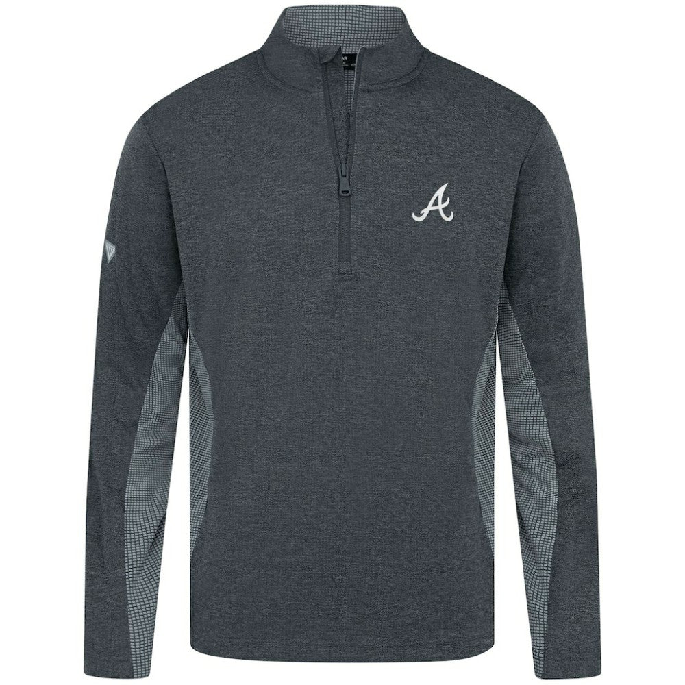 Atlanta Braves Levelwear Waffle Insignia 2.0 Quarter-Zip Pullover - Heather Black - MLB Sale