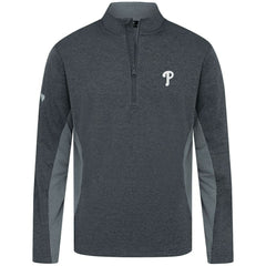 Philadelphia Phillies Levelwear Waffle Insignia 2.0 Quarter-Zip Pullover - Heather Black - MLB on Sale