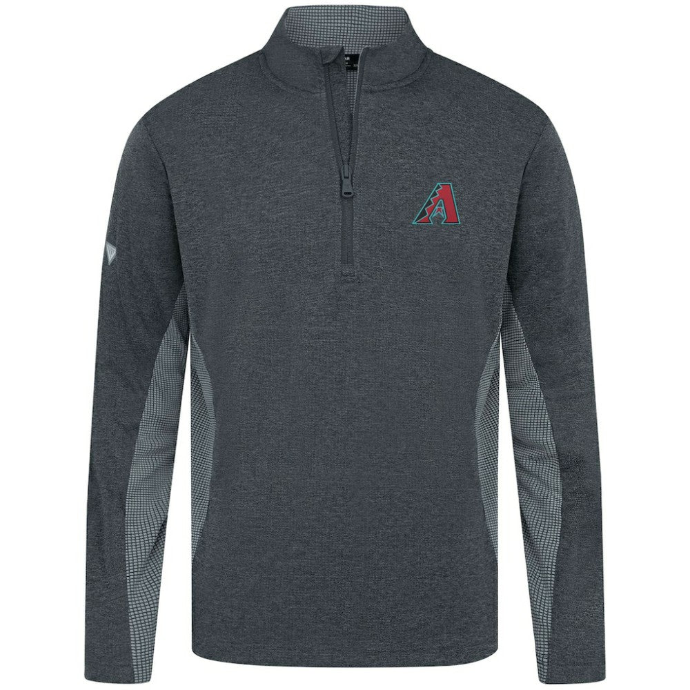 Arizona Diamondbacks Levelwear Waffle Insignia 2.0 Quarter-Zip Pullover - Heather Black - MLB Lifestyle