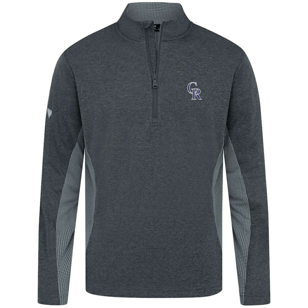 Colorado Rockies Levelwear Waffle Insignia 2.0 Quarter-Zip Pullover - Heather Black - MLB Discount