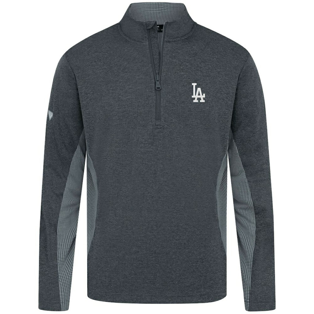 Los Angeles Dodgers Levelwear Waffle Insignia 2.0 Quarter-Zip Pullover - Heather Black - MLB Sale