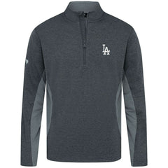 Los Angeles Dodgers Levelwear Waffle Insignia 2.0 Quarter-Zip Pullover - Heather Black - MLB Sale