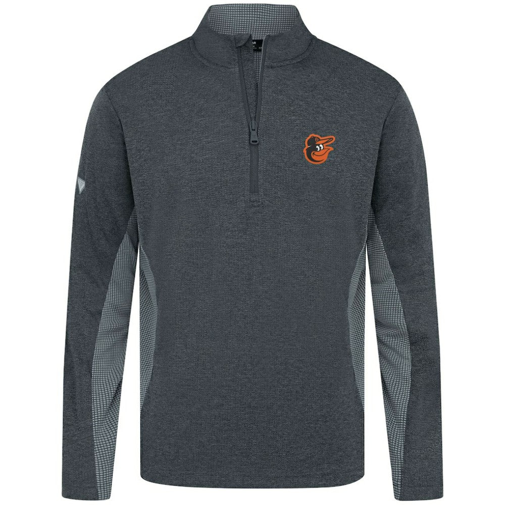 Baltimore Orioles Levelwear Waffle Insignia 2.0 Quarter-Zip Pullover - Heather Black - MLB Lifestyle