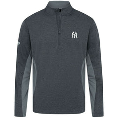 New York Yankees Levelwear Waffle Insignia 2.0 Quarter-Zip Pullover - Heather Black - MLB Sale