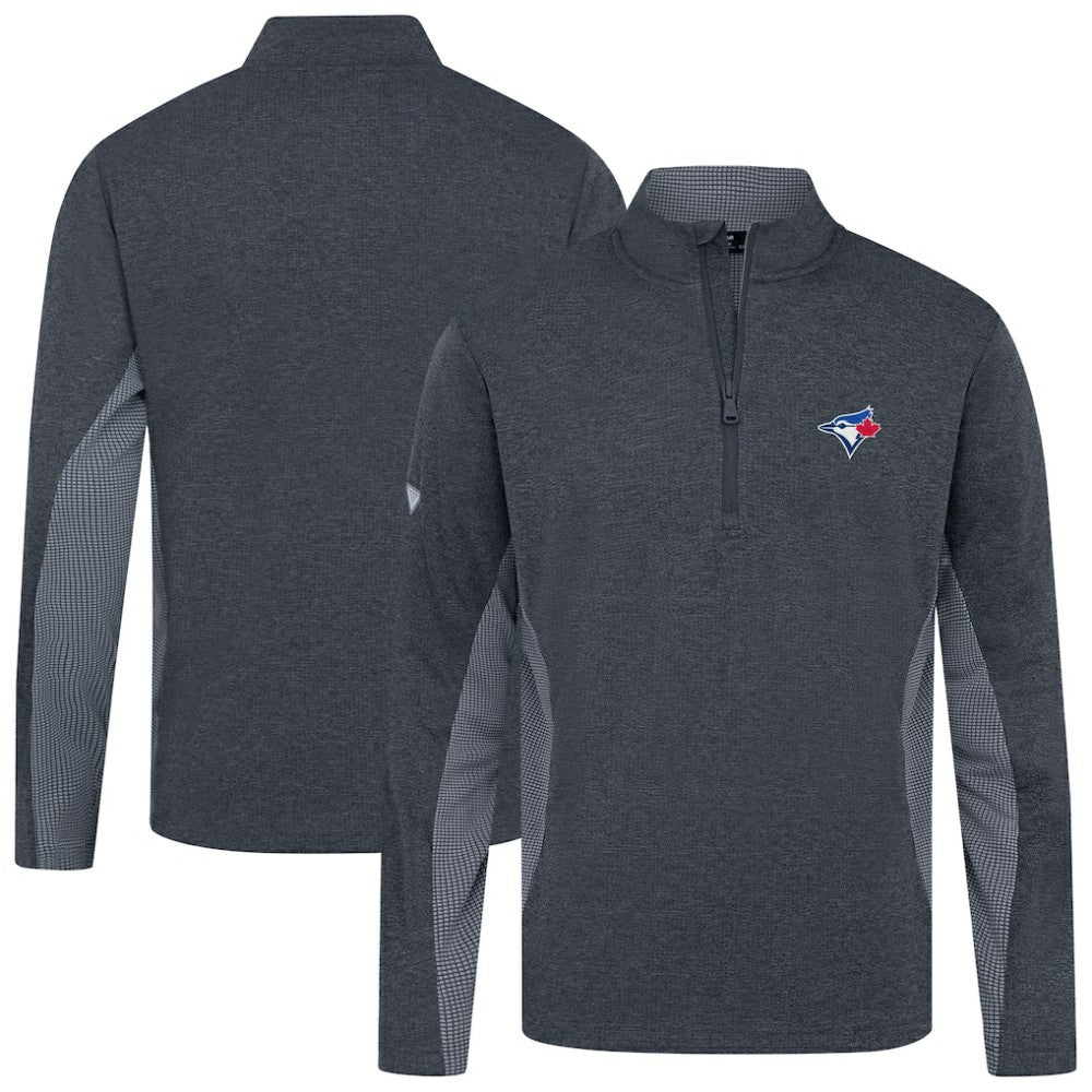 Toronto Blue Jays Levelwear Waffle Insignia 2.0 Quarter-Zip Pullover Top - Gray - MLB Lifestyle