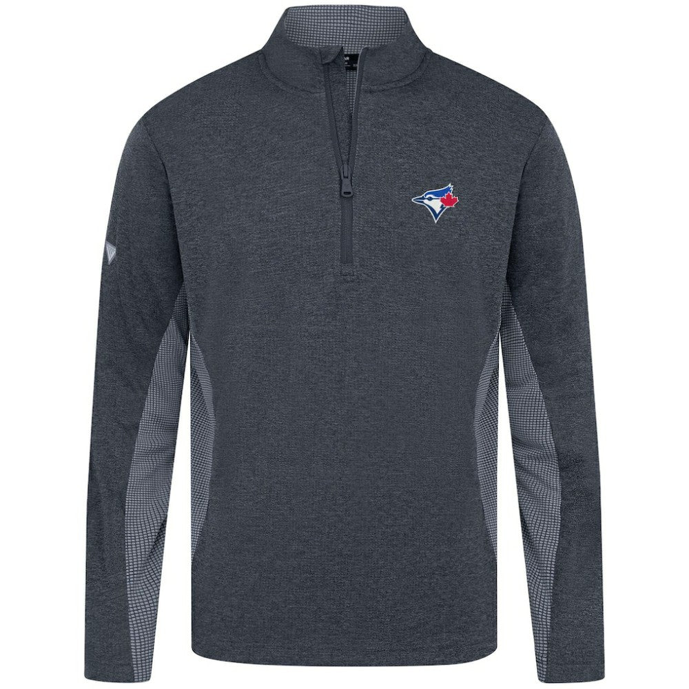 Toronto Blue Jays Levelwear Waffle Insignia 2.0 Quarter-Zip Pullover Top - Gray - MLB Lifestyle