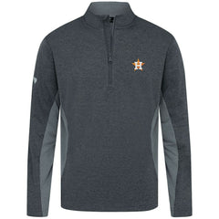 Houston Astros Levelwear Waffle Insignia 2.0 Quarter-Zip Pullover - Heather Black - MLB Sale