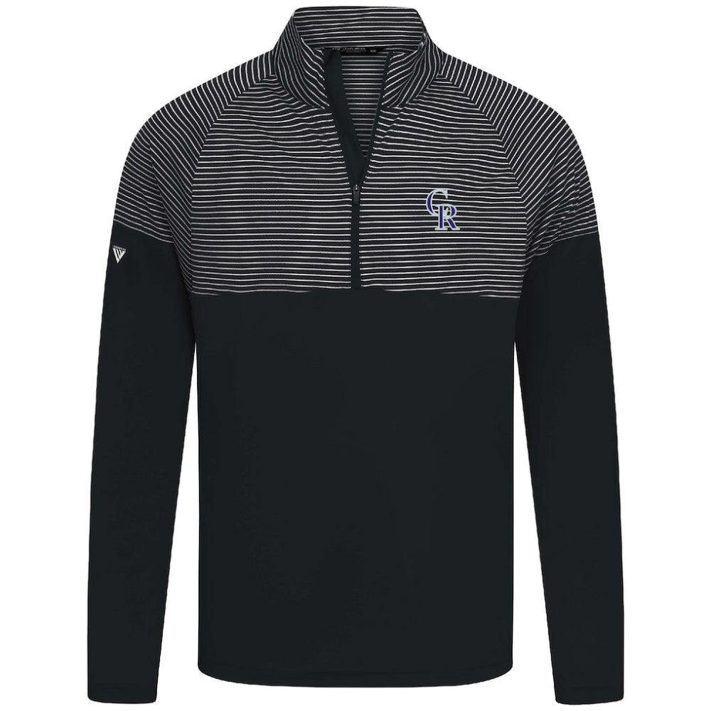 Colorado Rockies Levelwear Classic Stripes Insignia 2.0 Pullover - Black - MLB Sale