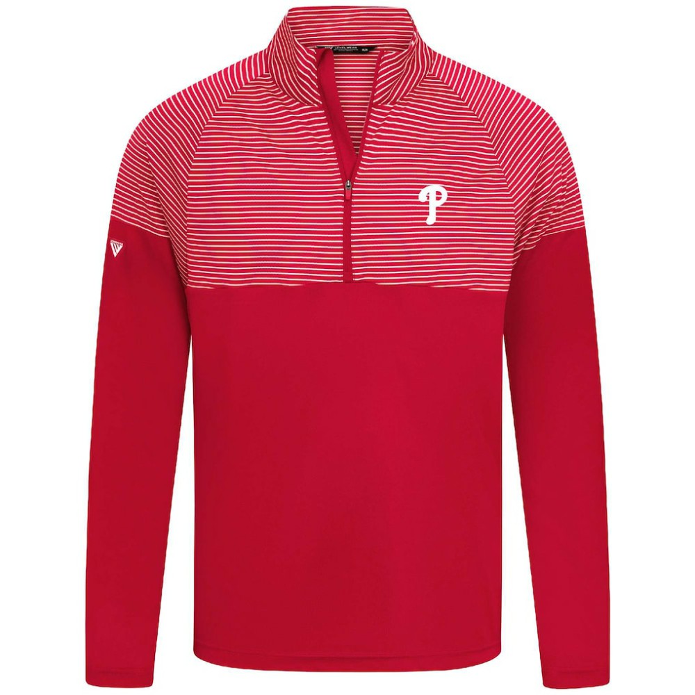 Philadelphia Phillies Levelwear Classic Stripes Insignia 2.0 Pullover - Red - MLB Discount