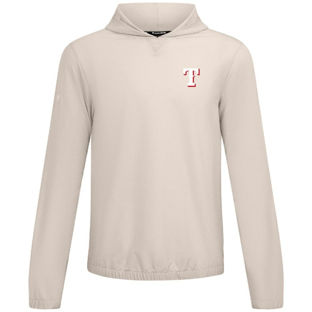 Texas Rangers Levelwear Action Insignia 2.0 Pullover Hoodie - Khaki - MLB Lifestyle