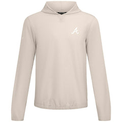 Atlanta Braves Levelwear Action Insignia 2.0 Pullover Hoodie - Khaki - MLB Discount