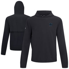 Miami Marlins Levelwear Action Insignia 2.0 Pullover Hoodie - Black - MLB Lifestyle