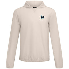 Miami Marlins Levelwear Action Insignia 2.0 Pullover Hoodie - Khaki - MLB on Sale