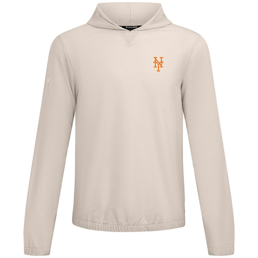 New York Mets Levelwear Action Insignia 2.0 Pullover Hoodie - Khaki - MLB Sale