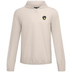 Milwaukee Brewers Levelwear Action Insignia 2.0 Pullover Hoodie - Khaki - MLB Discount