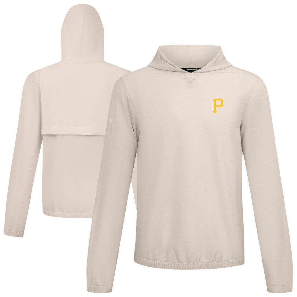 Pittsburgh Pirates Levelwear Action Insignia 2.0 Pullover Hoodie - Khaki - MLB Discount