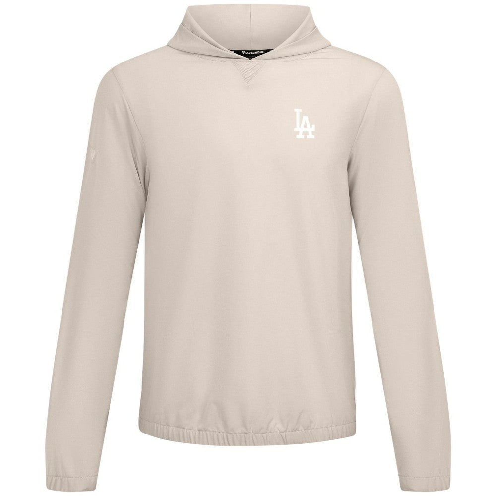 Los Angeles Dodgers Levelwear Action Insignia 2.0 Pullover Hoodie - Khaki - MLB Discount