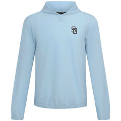 San Diego Padres Levelwear Action Insignia 2.0 Pullover Hoodie - Light Blue - MLB Online