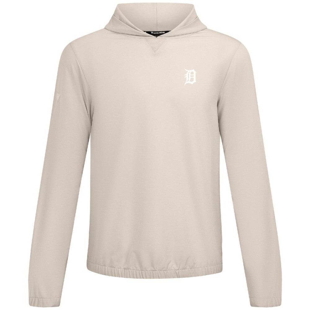 Detroit Tigers Levelwear Action Insignia 2.0 Pullover Hoodie - Khaki - MLB Discount