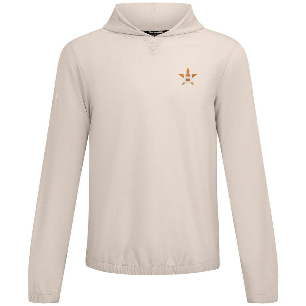 Houston Astros Levelwear Action Insignia 2.0 Pullover Hoodie - Khaki - MLB Sale