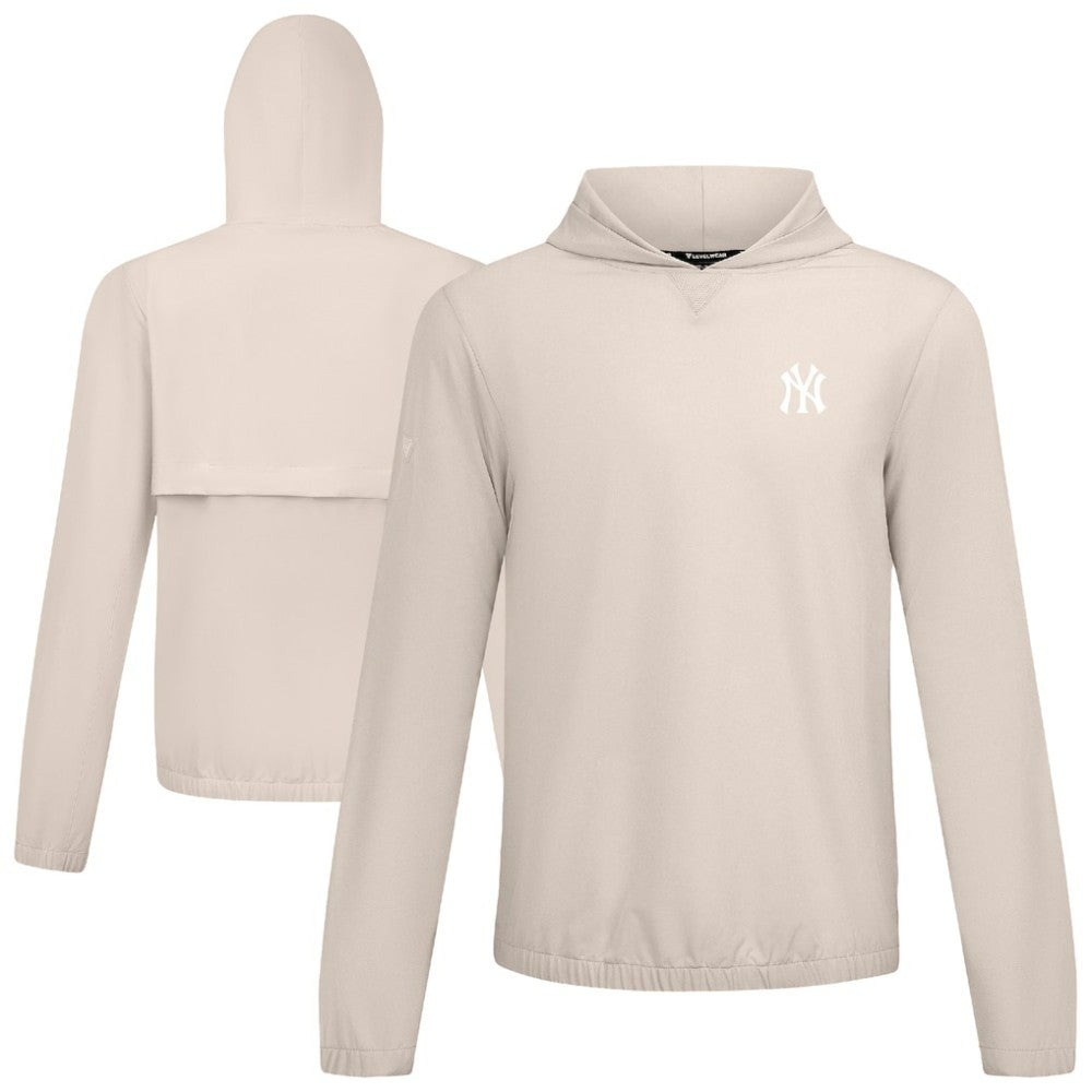 New York Yankees Levelwear Action Insignia 2.0 Pullover Hoodie - Khaki - MLB Lifestyle