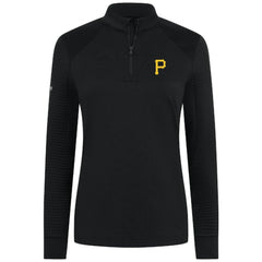 Pittsburgh Pirates Levelwear Women's Power Insignia 2.0 Quarter-Zip Pullover Top - Black - MLB Sale