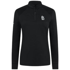 St. Louis Cardinals Levelwear Women's Power Insignia 2.0 Quarter-Zip Pullover Top - Black - MLB Lifestyle
