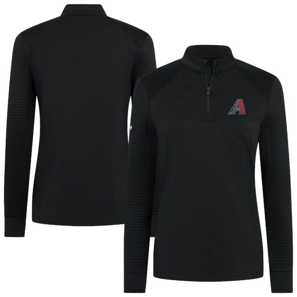 Arizona Diamondbacks Levelwear Women's Power Insignia 2.0 Quarter-Zip Pullover Top - Black - MLB on Sale