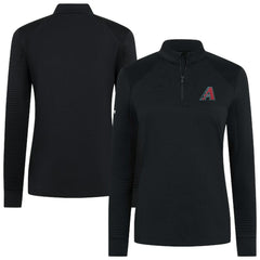 Arizona Diamondbacks Levelwear Women's Power Insignia 2.0 Quarter-Zip Pullover Top - Black - MLB on Sale
