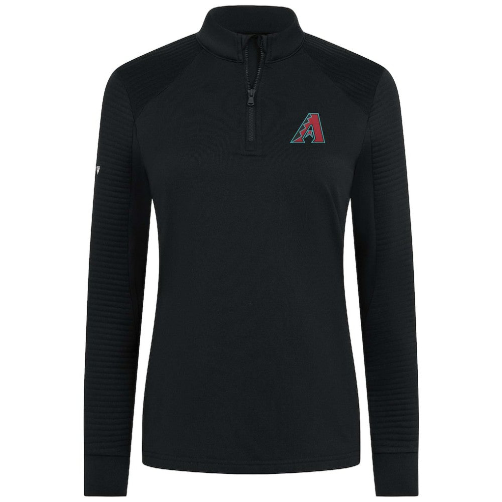 Arizona Diamondbacks Levelwear Women's Power Insignia 2.0 Quarter-Zip Pullover Top - Black - MLB on Sale