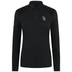 Colorado Rockies Levelwear Women's Power Insignia 2.0 Quarter-Zip Pullover Top - Black - MLB Online