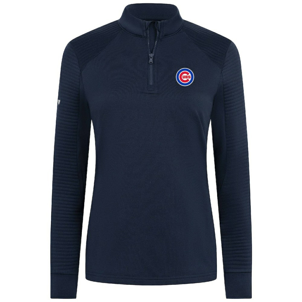 Chicago Cubs Levelwear Women's Power Insignia 2.0 Quarter-Zip Pullover Top - Navy - MLB Online